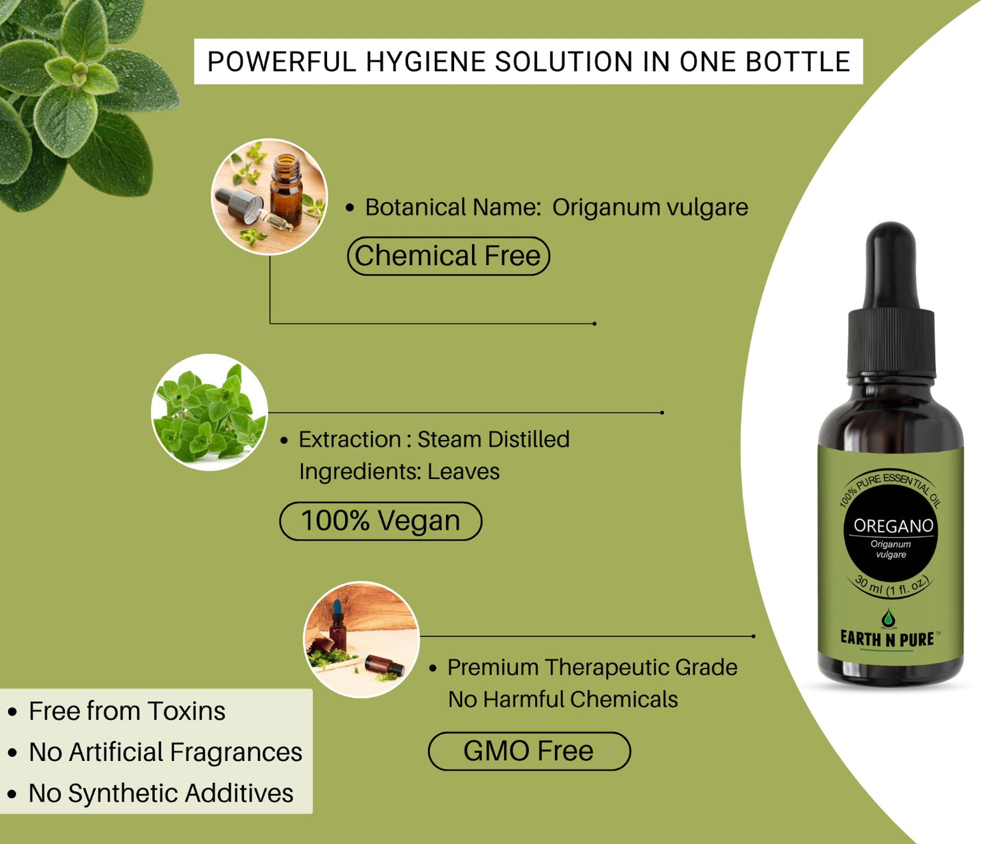 Earth n Pure Oregano Essential Oil (Pack of 2) for Aromatherapy and Wellness