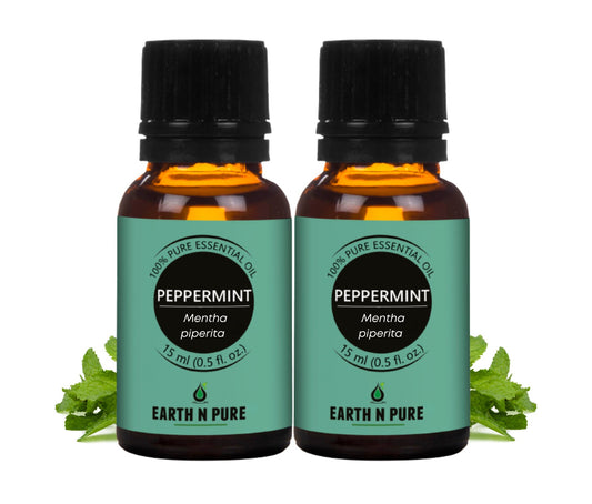 Earth n Pure Peppermint Oil for Hair and Scalp Care Pack of 2