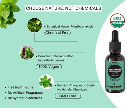 pure mint essential oil texture