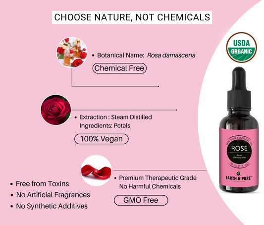 fresh rose petals highlighting natural ingredients