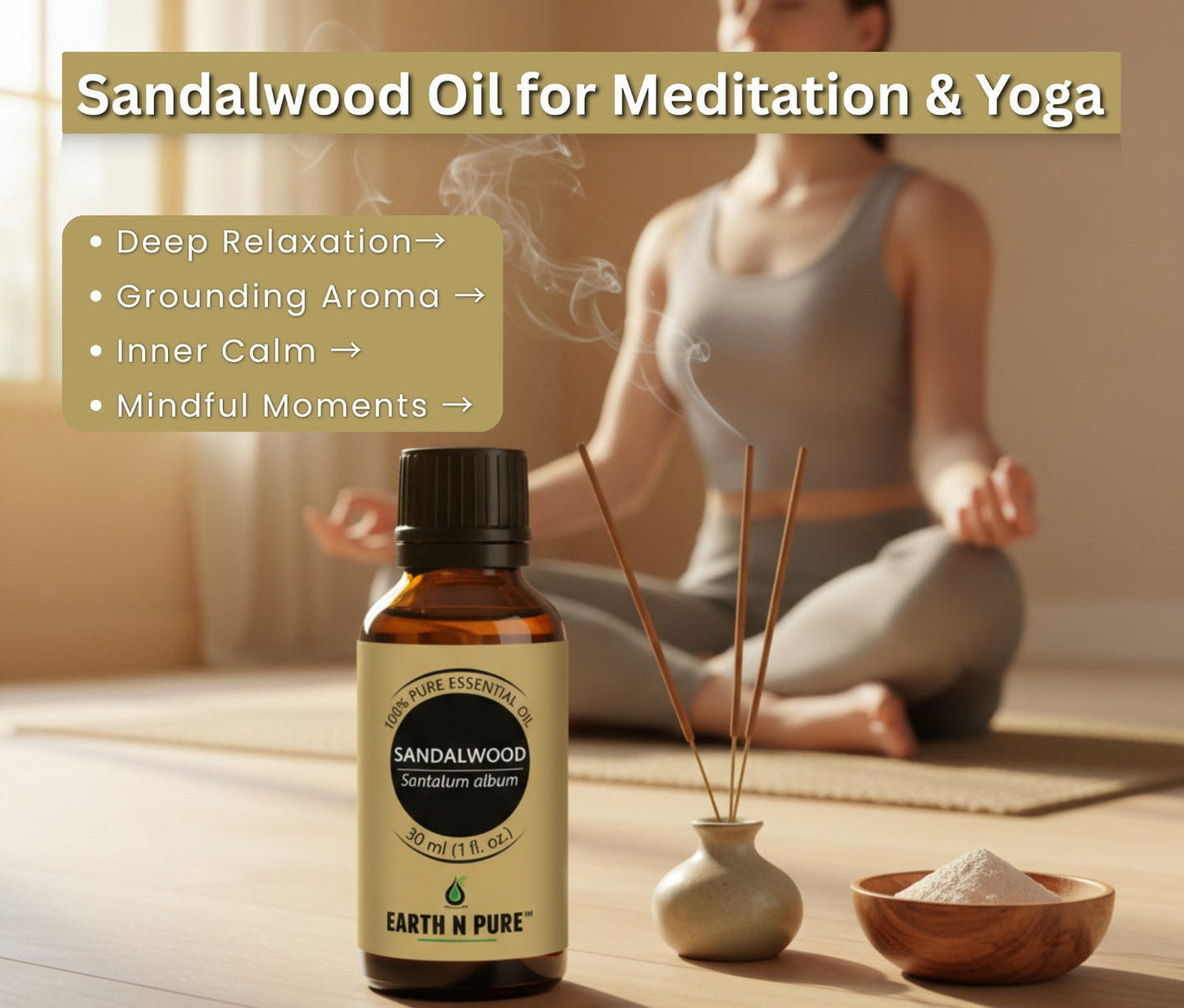 Earth n Pure Sandalwood Oil for Glowing Skin Pack of 2