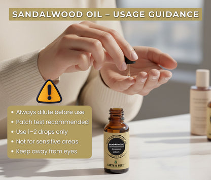 Earth n Pure Sandalwood Oil for Glowing Skin Pack of 2