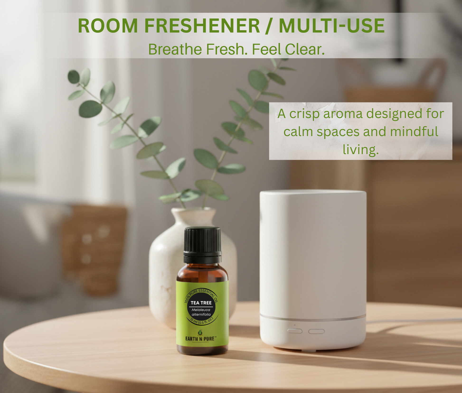 Tea Tree Oil aromatherapy diffuser wellness use