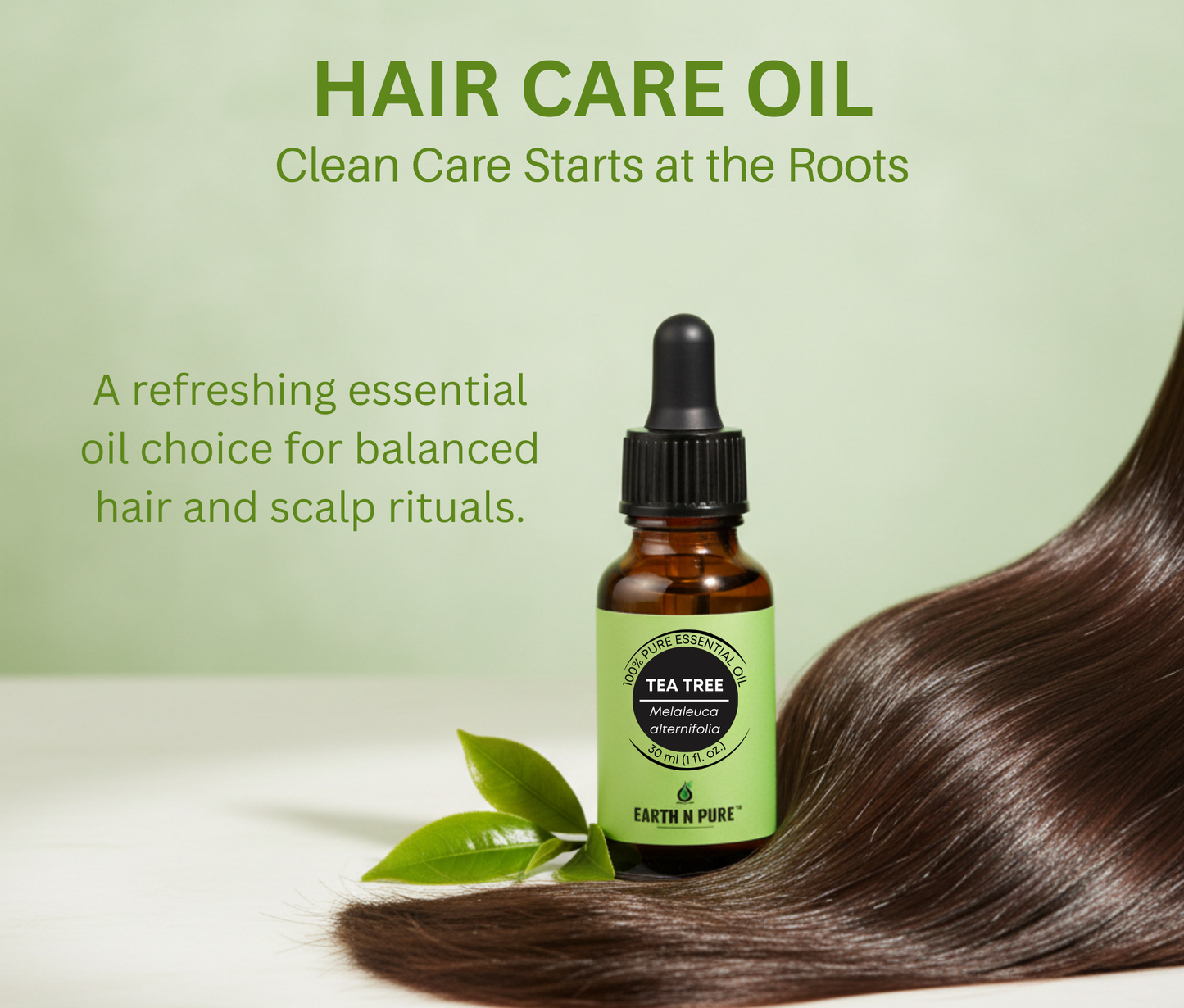 Tea Tree Oil for hair care and healthy scalp routine