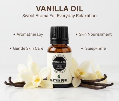 premium vanilla essential oil bottle