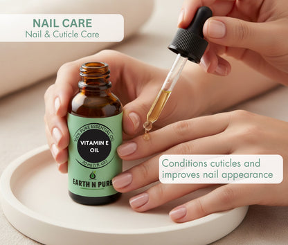 vitamin e applied on skin for deep moisturizing care