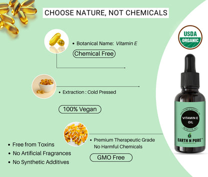 natural vitamin e oil for dry skin and hair care
