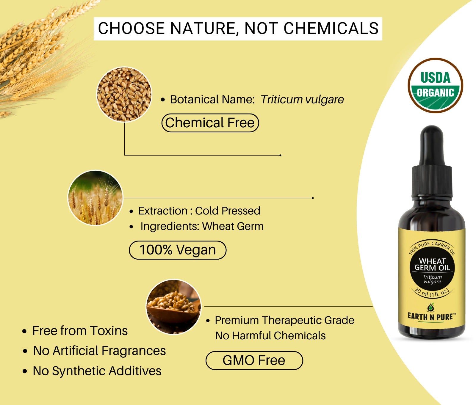 with natural wheat ingredient 