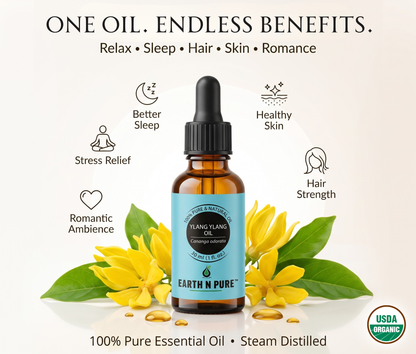 Earth n Pure Ylang Ylang Oil for Hair Growth and Strength