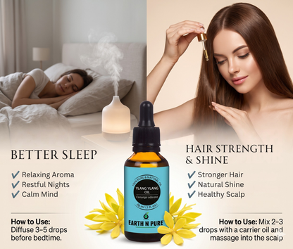 Earth n Pure Ylang Ylang Oil for Hair Growth and Strength